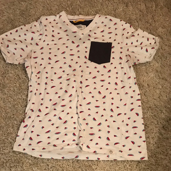 Free Planet - White Watermelon Pattern T-Shirt - M - Picture 5 of 9